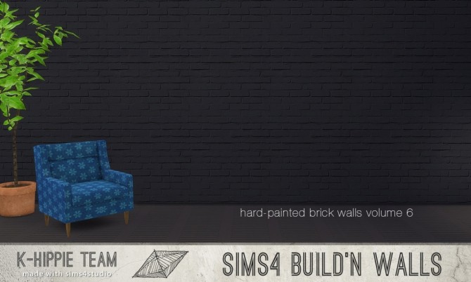 Sims 4 7 Brick Walls Hard Colours volume 6 at K hippie