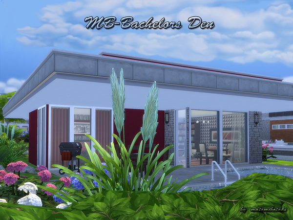 Sims 4 MB Bachelors Den house by matomibotaki at TSR