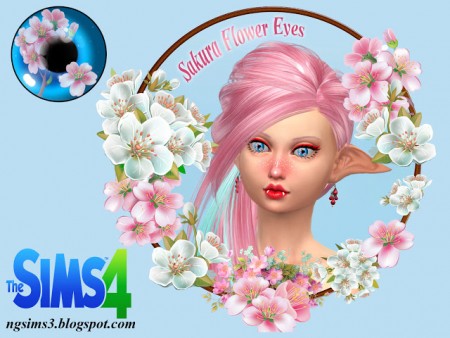 Sakura Flower Eyes at NG Sims3