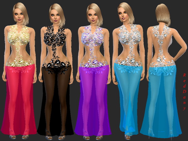 Sims 4 Swimsuit with precious stones at Dany’s Blog