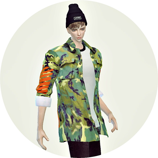 Sims 4 Military jacket male at Marigold