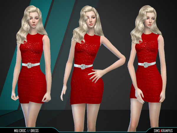 Sims 4 Miu Croc Dress by SIms4Krampus at TSR