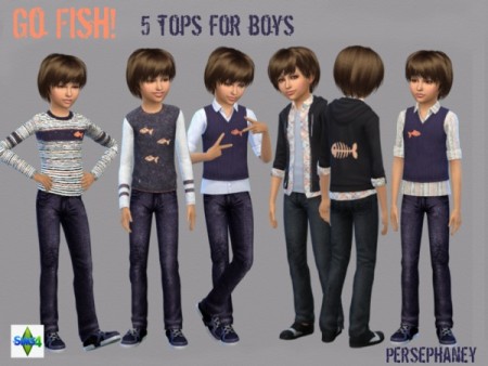 Go Fish! Boys Shirt Set by Persephaney at TSR