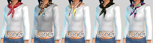 Sims 4 Loner Scarf Crop Top at Loner