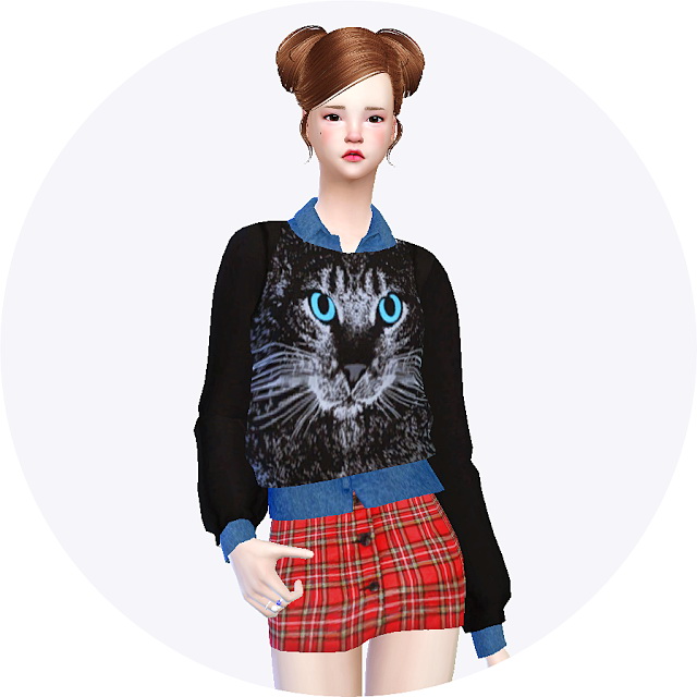 Sims 4 Shirt + sweater at Marigold