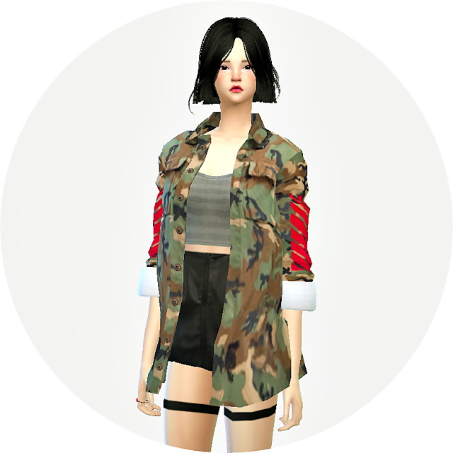 Sims 4 ACC military jacket female at Marigold