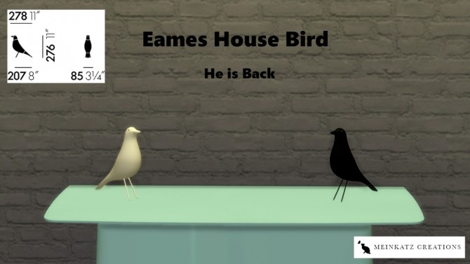 Sims 4 Eames House Bird at Meinkatz Creations