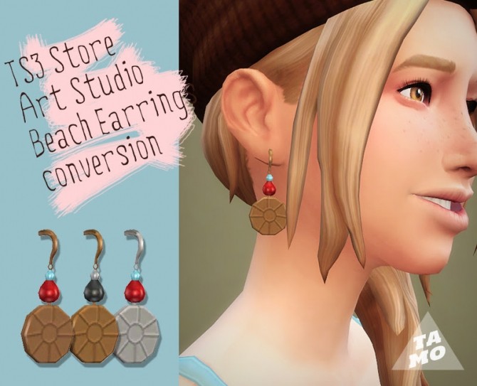 Sims 4 TS3 Conversion Beach Earrings at Tamo