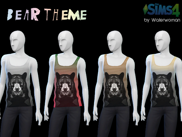 Sims 4 RAAAW Tank Tops for males by Waterwomen at Akisima