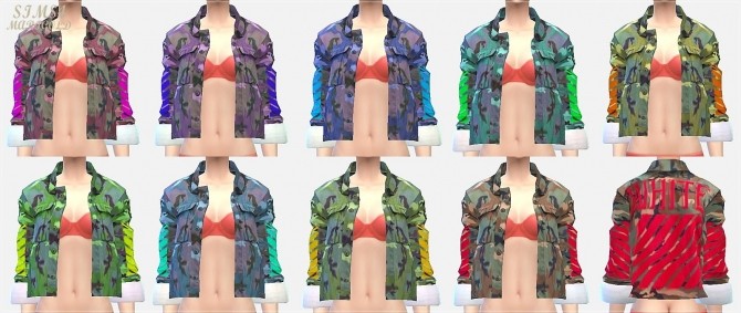 Sims 4 ACC military jacket v short at Marigold