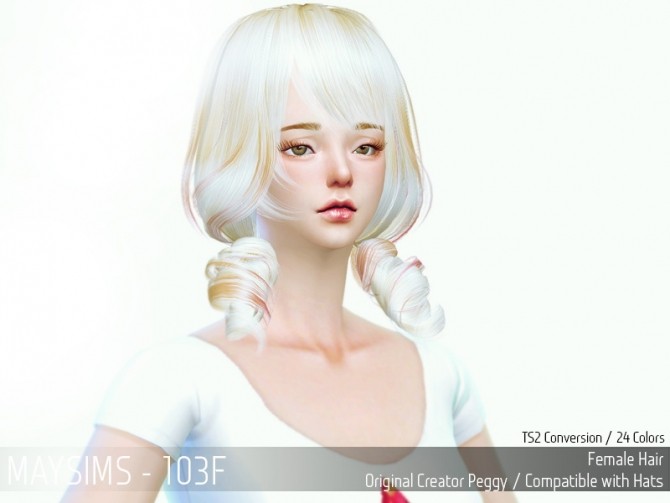 Sims 4 Hair 103F (Peggy) at May Sims