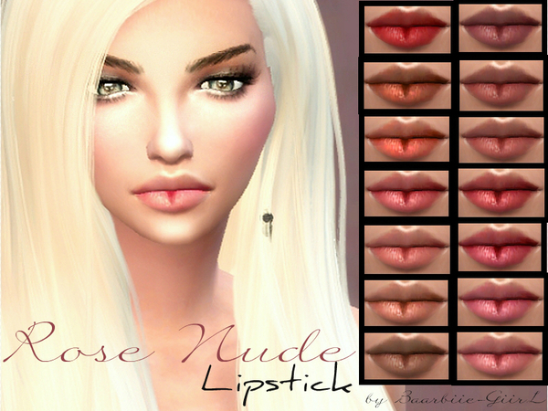 Sims 4 Matte Rose Lipstick by Baarbiie GiirL at TSR