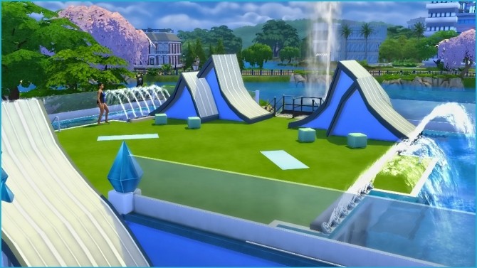 Sims 4 The Blue Lagoon aquapark by fatalist at ihelensims
