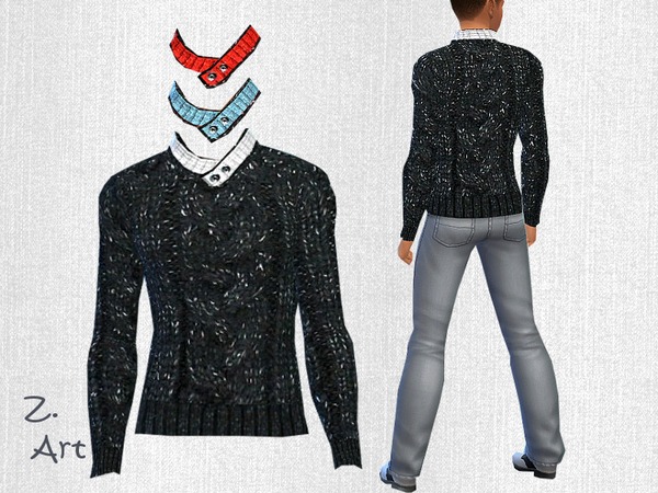 Sims 4 Melange sweater by Zuckerschnute20 at TSR