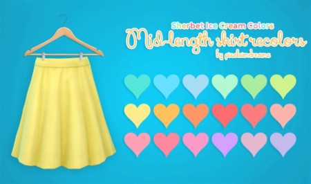 Mid-Length Skirt Recolors at Pixelsimdreams