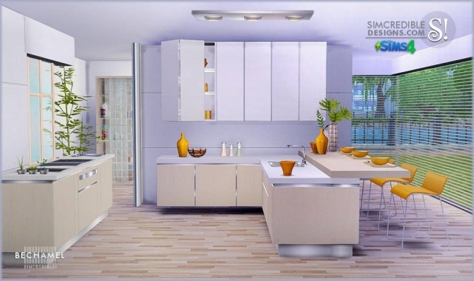 Bechamel kitchen at SIMcredible! Designs 4 » Sims 4 Updates