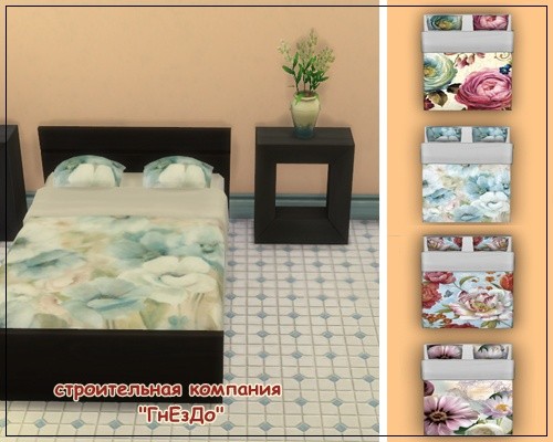 Sims 4 Flower matress at Sims by Mulena