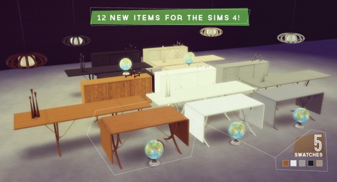 Sims 4 Awesims Danish Dining Conversion Set at Simsza