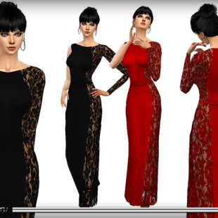 Laura Dress at AlainaLina » Sims 4 Updates