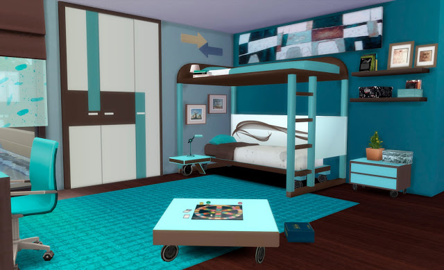 Sims 4 Ivan bedroom at pqSims4