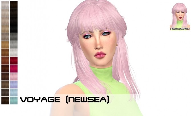 Sims 4 Newsea Voyage + Infinity hair edit at Porcelain Warehouse