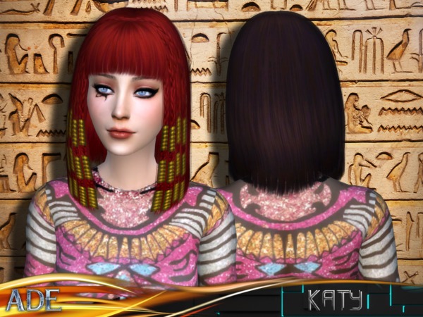 Sims 4 Ade Katy hair by Ade Darma at TSR