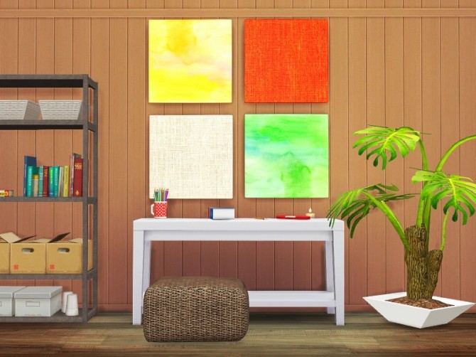 Sims 4 Autumn Watercolors (Home Craft Wall Decor) at Jenba Sims