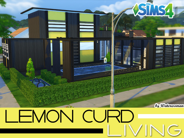 Sims 4 Lemon Curd house by Waterwoman at Akisima