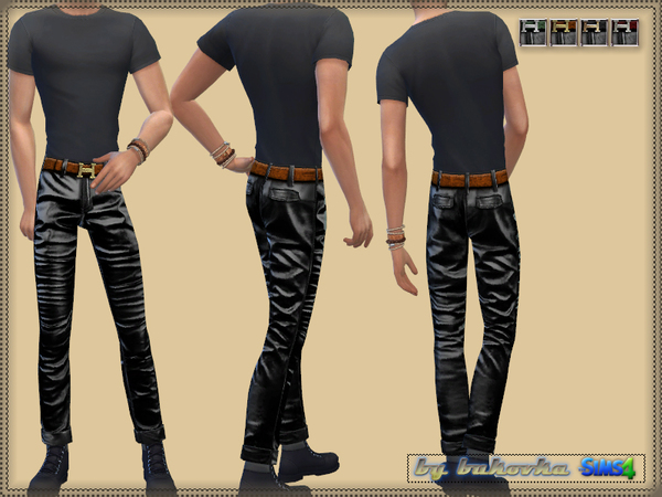 Sims 4 Leather Pants by bukovka at TSR