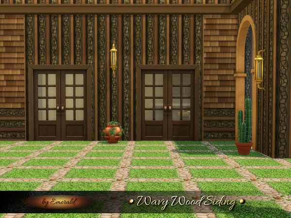 Sims 4 Wavy Wood Siding by emerald at TSR