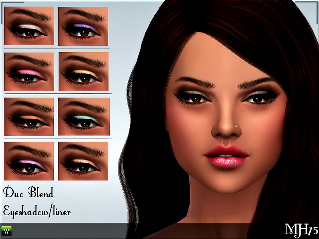 Sims 4 Duo Blend Eyeshadow/Liner by Margie at Sims Addictions