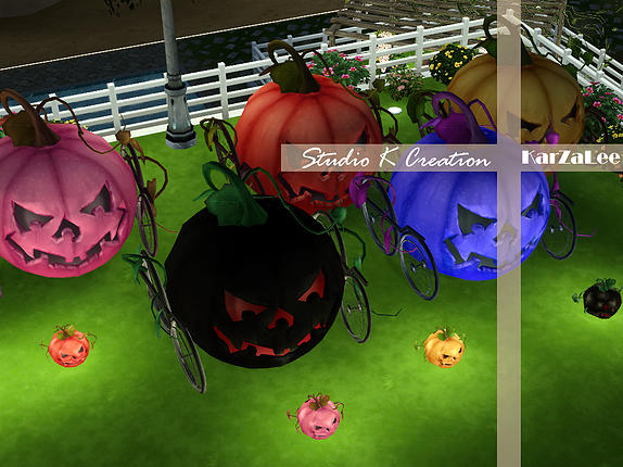 Sims 4 Big Pumpkin Deco + mini light at Studio K Creation