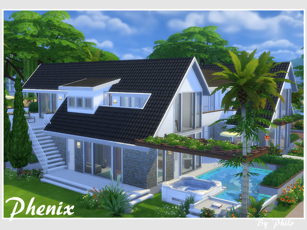 Sims 4 Phenix house by Philo at TSR