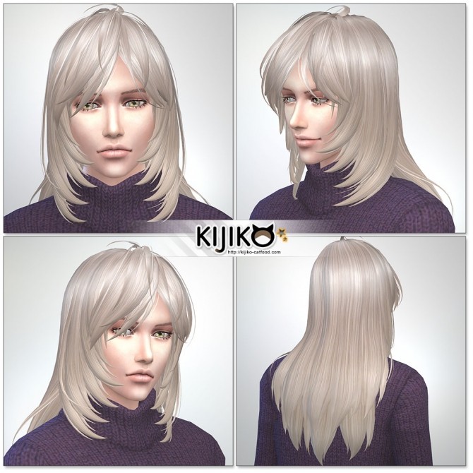 Sims 4 Long Layered Hair for males at Kijiko