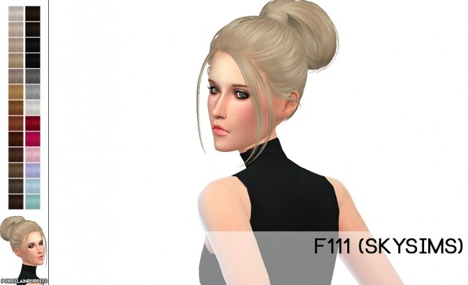 Sims 4 Skysims F296 + F111 hair retextures at Porcelain Warehouse