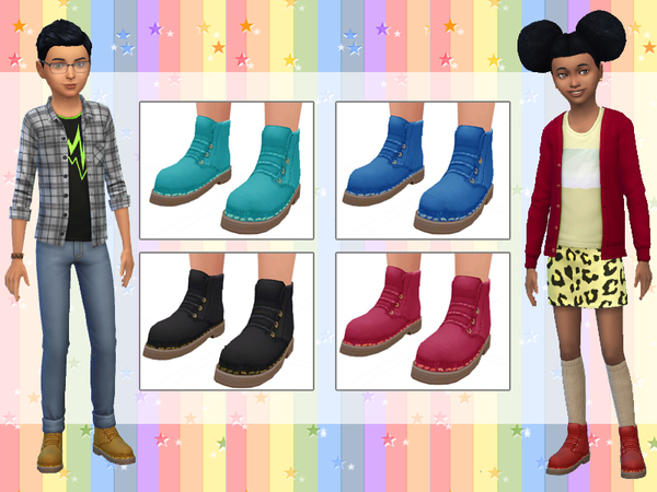 Sims 4 Boots for kids by wjewerica at TSR
