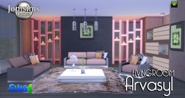Sims 4 Arvasyl livingroom at Jomsims Creations