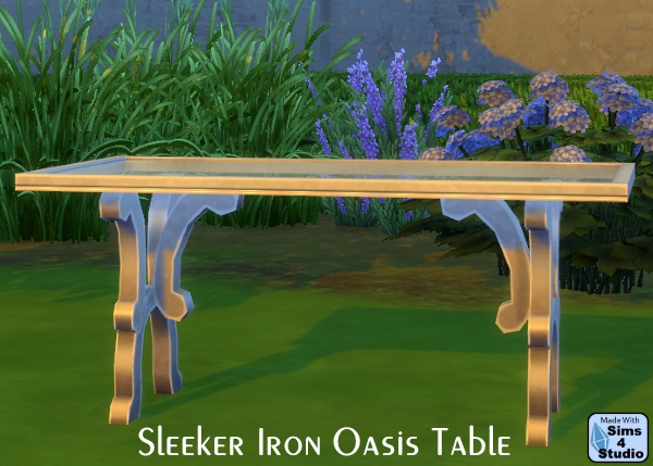 Sims 4 Sleeker Iron Oasis table at Sims 4 Studio