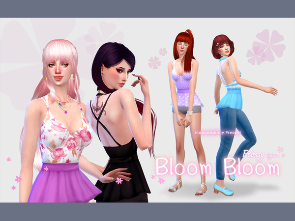 Sims 4 Bloom bloom tops by manueaPinny at TSR