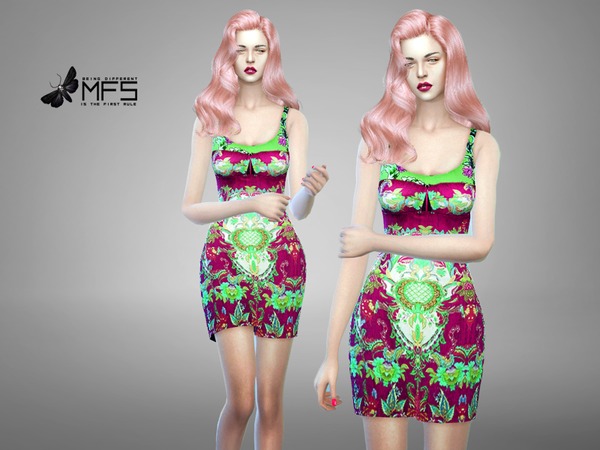 Sims 4 MFS Catelyn Dress by MissFortune at TSR