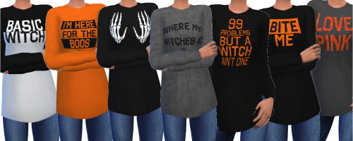 Sims 4 Halloweenie Gift Part 1 sweatshirts at LindseyxSims