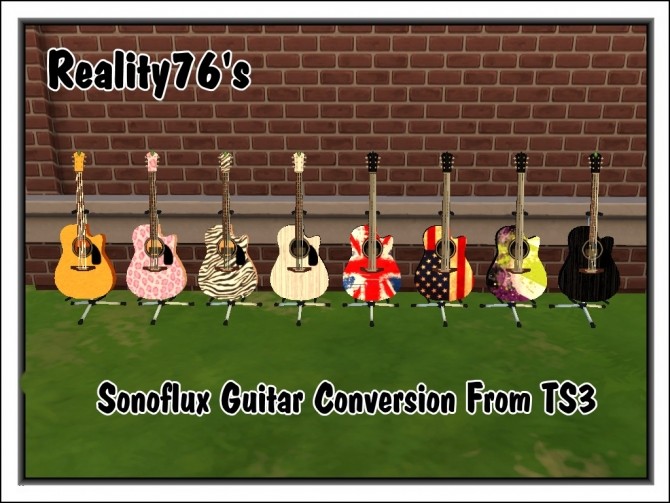 Sims 4 Sonoflux Guitar Converted From TS3 by Reality76 at Mod The Sims
