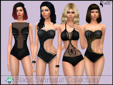 Black Swimsuit Collection by SimGirlNextDoor at TSR
