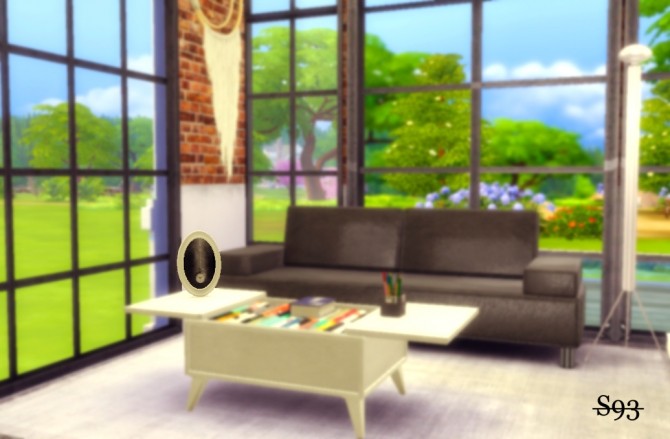Sims 4 Black and White Oval Frames at Shenice93