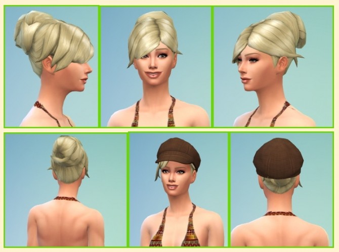Sims 4 Top Knot Hair at Birksches Sims Blog
