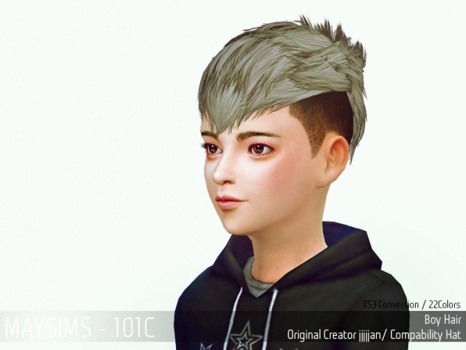 Sims 4 Hair 101C (JJJJJan) at May Sims