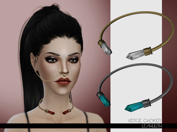 Sims 4 Verge Choker by Leah Lillith at TSR