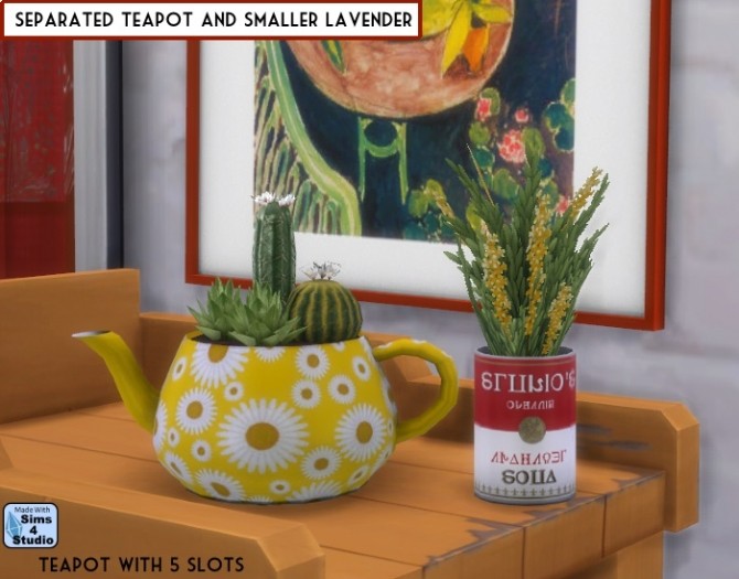 Sims 4 Separated teapot and smaller lavender at Sims 4 Studio