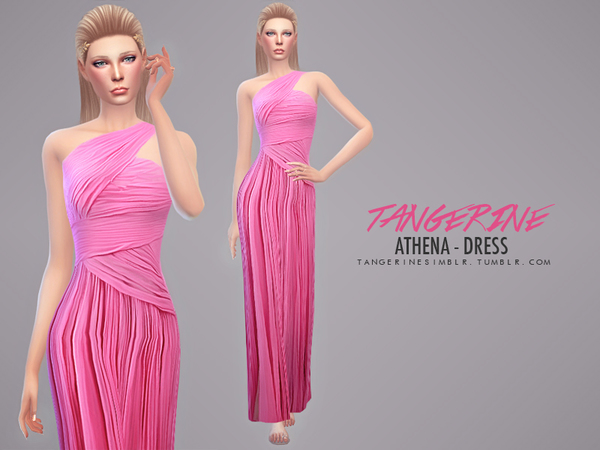 Sims 4 Athena Dress by tangerinesimblr at TSR
