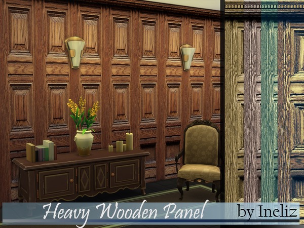 Sims 4 Heavy Wooden Panel by Ineliz at TSR